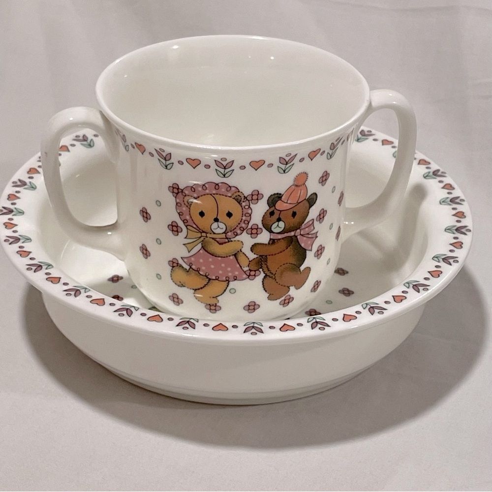 Sanford bone China dancing bears toddler meal set baby gift
